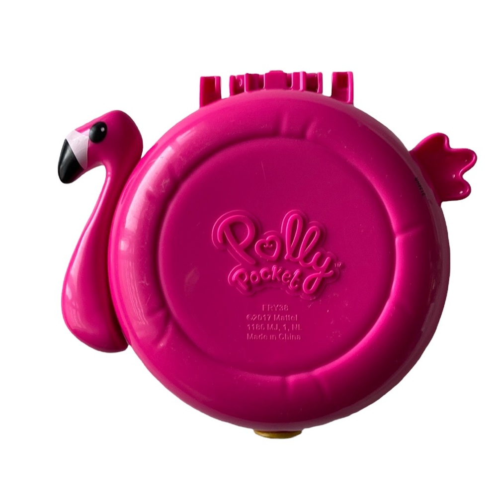 POLLY POCKET PINK FLAMINGO FLOATIE POOL COMPACT Only